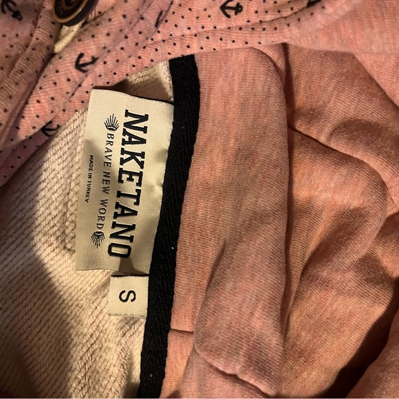 Pink & navy blue Naketano sweatshirt. - Picture 6 of 6